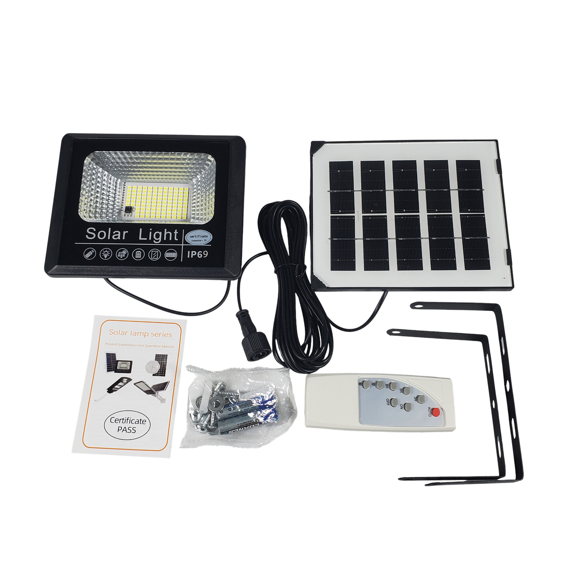 OOBEST Lampu Dinding Solar Sensor Cahaya Waterproof 100 LED Cool White - OB100 Gambar produk OOBEST Lampu Dinding Solar Sensor Cahaya Waterproof 100 LED Cool White - OB100 - 6