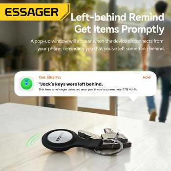 Gambar produk ESSAGER Smart Tag Tracker Bluetooth Finder Key iOS Support Only 4 PCS - ESFD-ZY02-4Z - 3