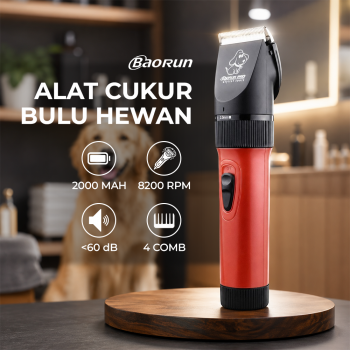 BaoRun Alat Cukur Bulu Hewan Anjing Kucing Domba 8200RPM 2000mAh 3.7V - P7