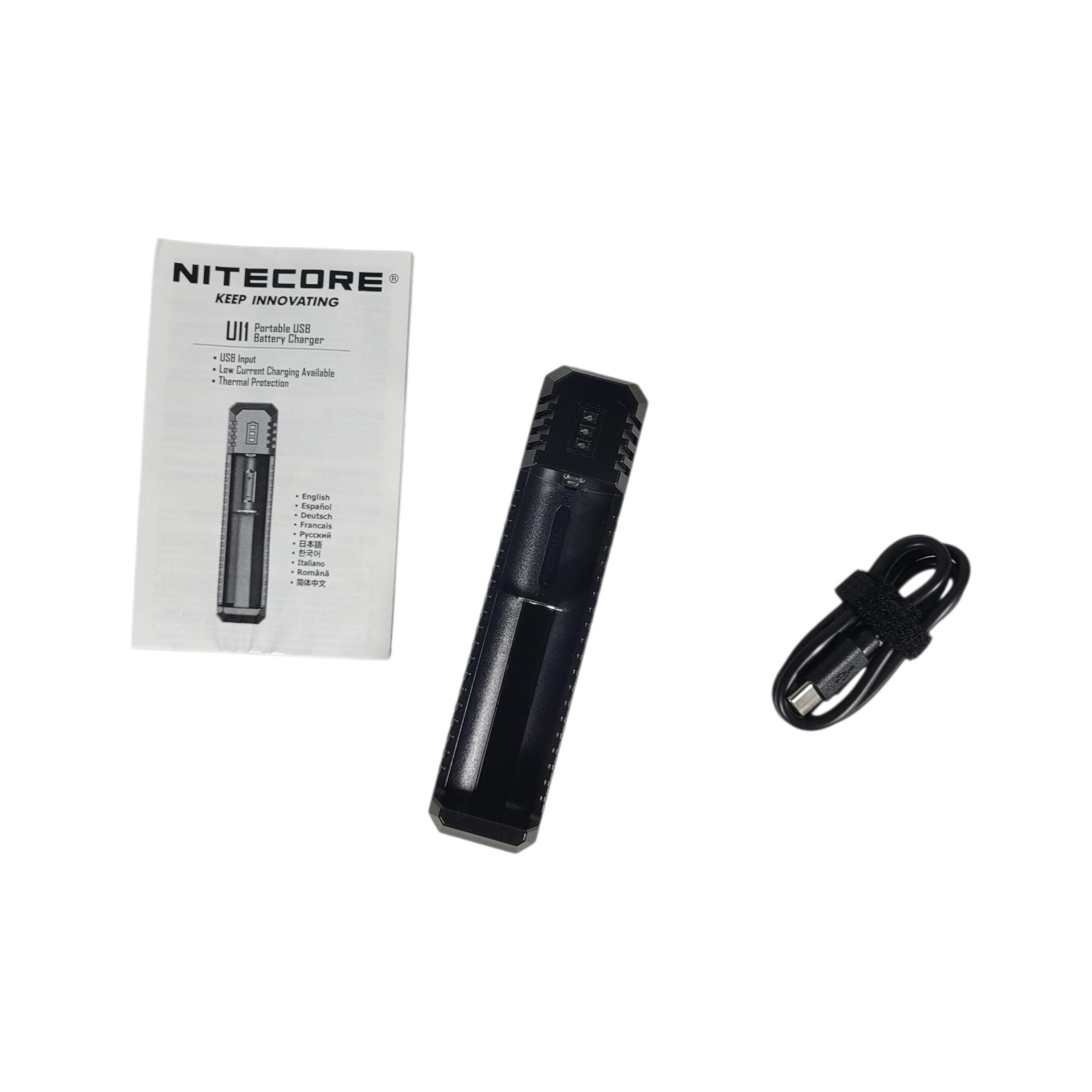 Gambar produk NITECORE Charger Baterai 1 Slot 18650 21700 Li-Ion IMR with LED Light - UI1 - 8