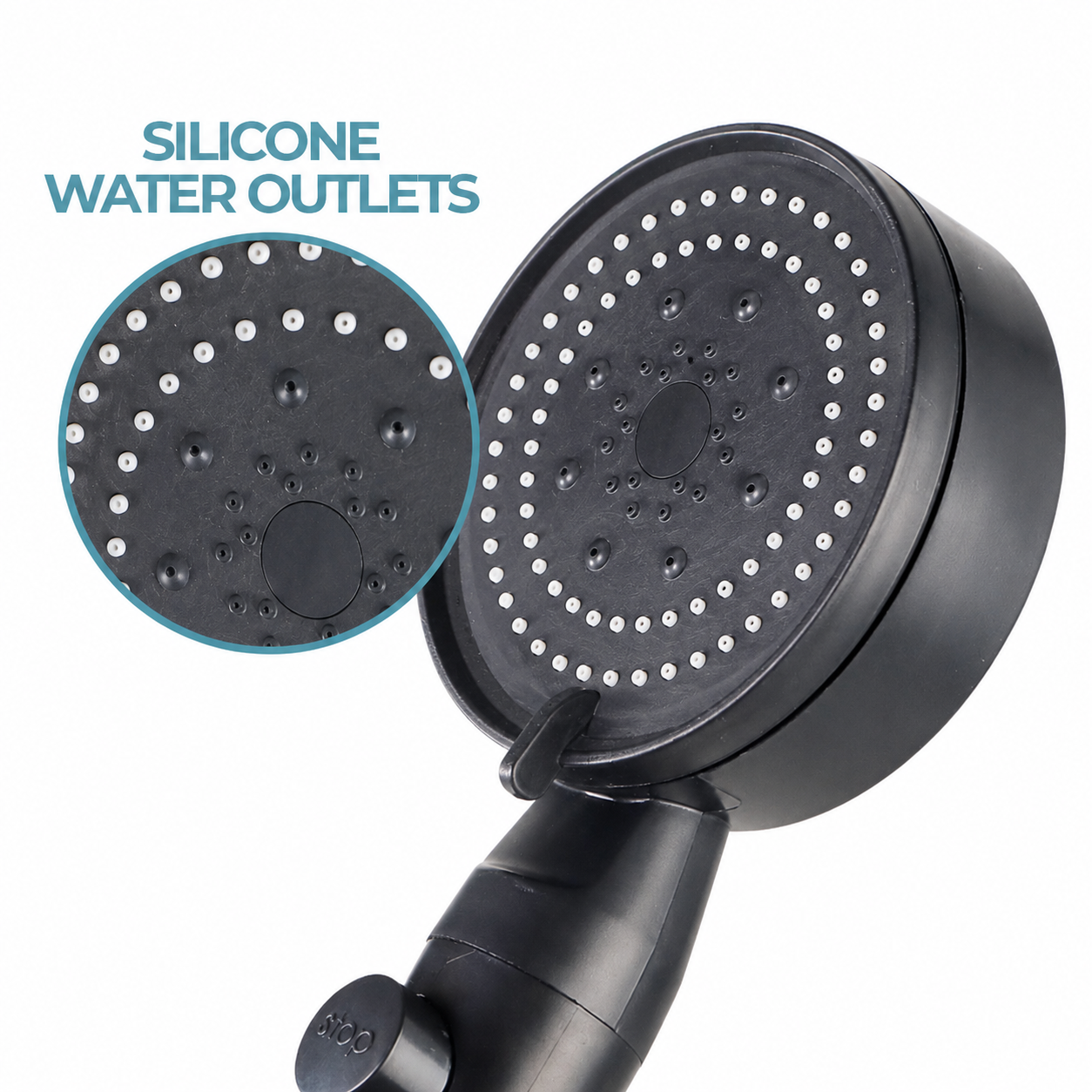 BATHE PROJECT Shower Mandi High Pressure with Holder dan Selang - K003 Gambar produk BATHE PROJECT Shower Mandi High Pressure with Holder dan Selang - K003 - 2