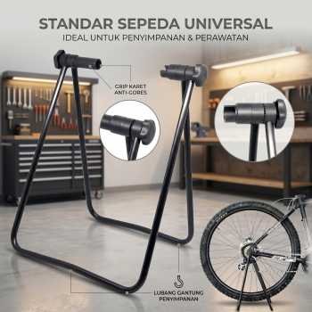 TaffSPORT Standar Sepeda Universal Paddock Standing Bike Display - L150