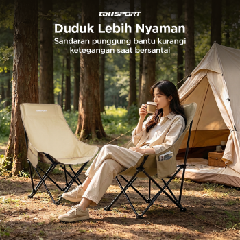 Gambar produk TaffSPORT Kursi Lipat Outdoor Camping Portable Oxford Folding Chair - FO021 - 3
