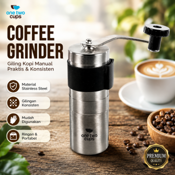 Gambar produk One Two Cups Alat Penggiling Kopi Manual Coffee Grinder Adjustable - RHNHA0176