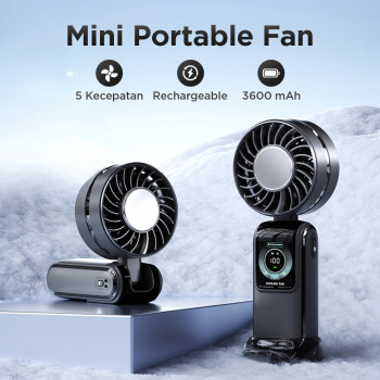 OSBR Kipas Mini Lipat Portable Handheld Folding Fan 3600mAh - N106