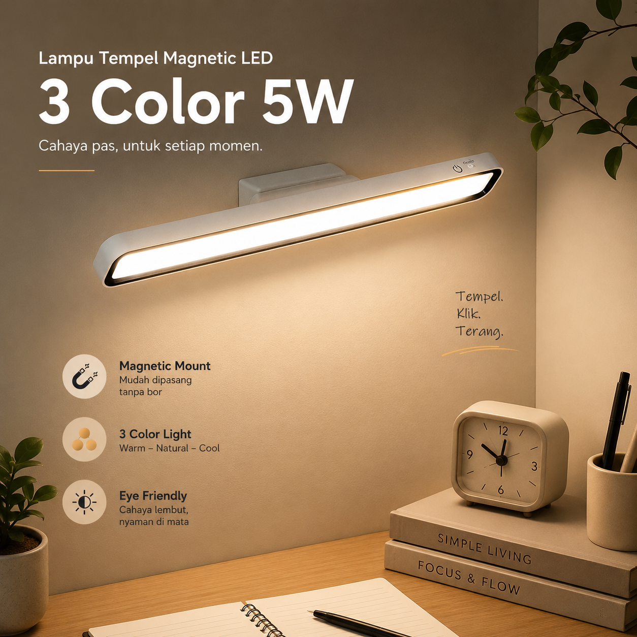 Lapara Lampu Baca LED Rechargeable Magnetic with Remote Control - 1188 Gambar produk Lapara Lampu Baca LED Rechargeable Magnetic with Remote Control - 1188 - Utama