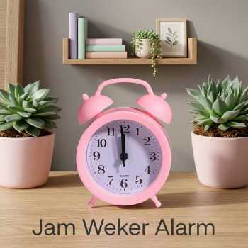 DESIGIFT Jam Weker Alarm Bedside Double Bell Clock - SA704B