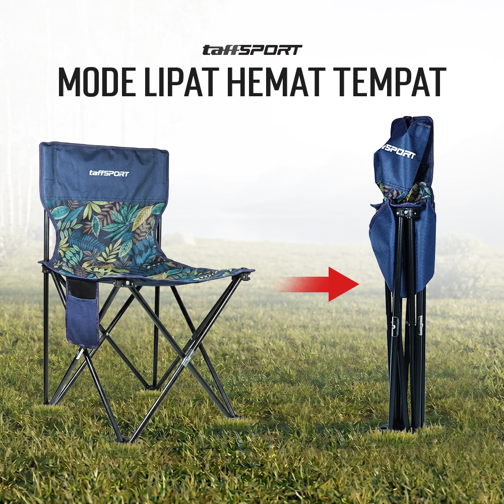 Gambar produk TaffSPORT Kursi Lipat Outdoor Camping Portable Oxford Folding Chair M - OL3336 - 1