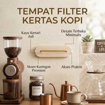 One Two Cups Tempat Filter Kertas Kopi Tray Wall Mounted Coffee Paper - ZJ0011