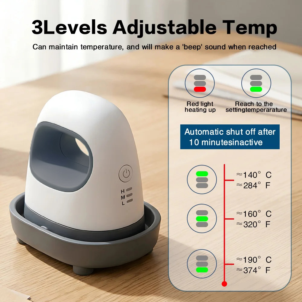 Taffware Mesin Heat Press Kaos Sablon Mini Adjustable Temperature 250W - AB106 Gambar produk Taffware Mesin Heat Press Kaos Sablon Mini Adjustable Temperature 250W - AB106 - 2