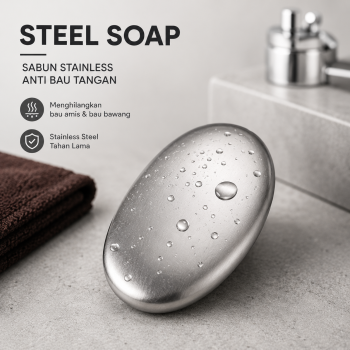 Gambar produk Steel Soap Sabun Stainless Anti Bau Tangan Odor Remove - HW071