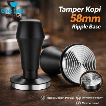 One Two Cups Tamper Kopi Espresso Pressure Spring Ripple Base - JN-24