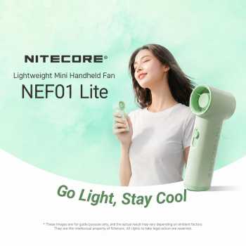 NITECORE Kipas Angin Mini Portable 5 Speed Level 2600mAh - NEF01 Lite