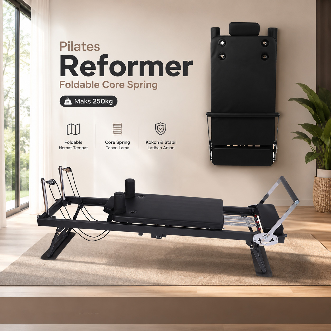 PIN JIAN Pilates Reformer Foldable Steel Extended Core Bed Spring - CY-S2001 Gambar produk PIN JIAN Pilates Reformer Foldable Steel Extended Core Bed Spring - CY-S2001 - Utama