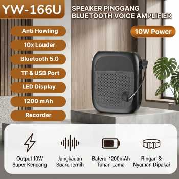 Little Bee Speaker Pinggang Bluetooth Voice Amplifier LED with Display - YW-166U