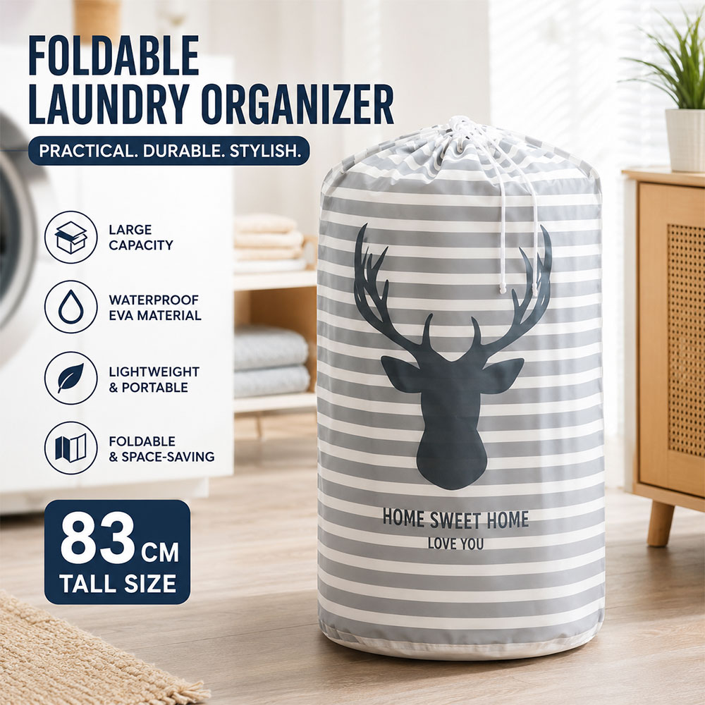 AsyPets Keranjang Pakaian Kotor Foldable Laundry Organizer EVA 83cm - DR230 Gambar produk AsyPets Keranjang Pakaian Kotor Foldable Laundry Organizer EVA 83cm - DR230 - Utama