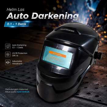 TaffGUARD Helm Las Otomatis Darkening True Color Solar Welding Mask - CL280
