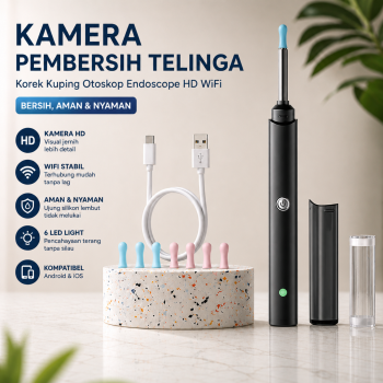 SEEDOR Kamera Pembersih Telinga Korek Kuping Otoskop Endoscope HD WiFi - C7