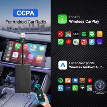 Garlinkit Wireless CarPlay Dongle Android Auto Bluetooth Mic Version - CPC200-CCPA