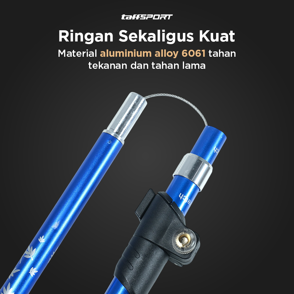 TaffSPORT Tongkat Hiking Lipat Trekking Pole Aluminium Alloy 130cm - TF13 Gambar produk TaffSPORT Tongkat Hiking Lipat Trekking Pole Aluminium Alloy 130cm - TF13 - 3