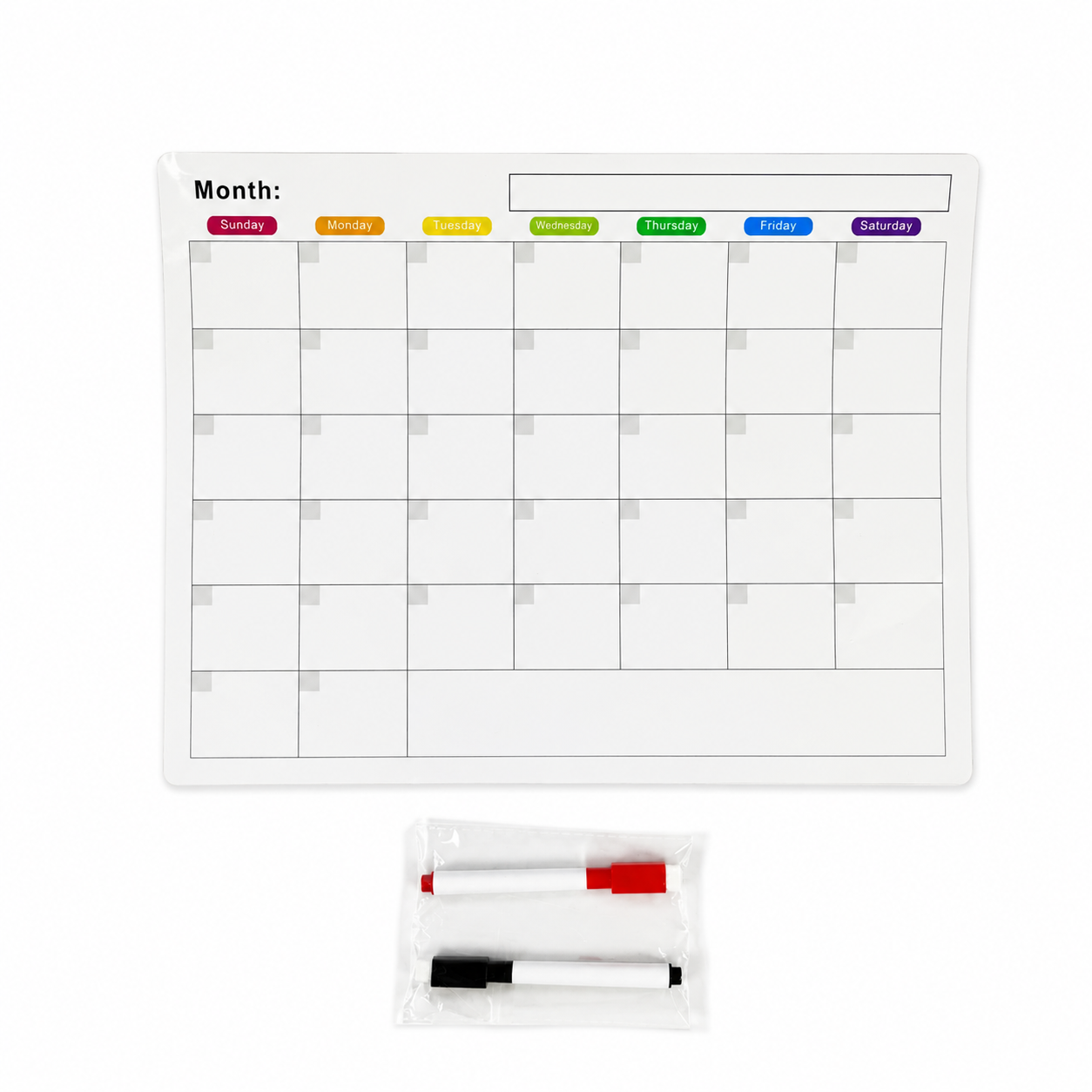 Maalbok Papan Tulis Kulkas Magnetic Calendar Whiteboard with Pen - H-2300 Gambar produk Maalbok Papan Tulis Kulkas Magnetic Calendar Whiteboard with Pen - H-2300 - 7