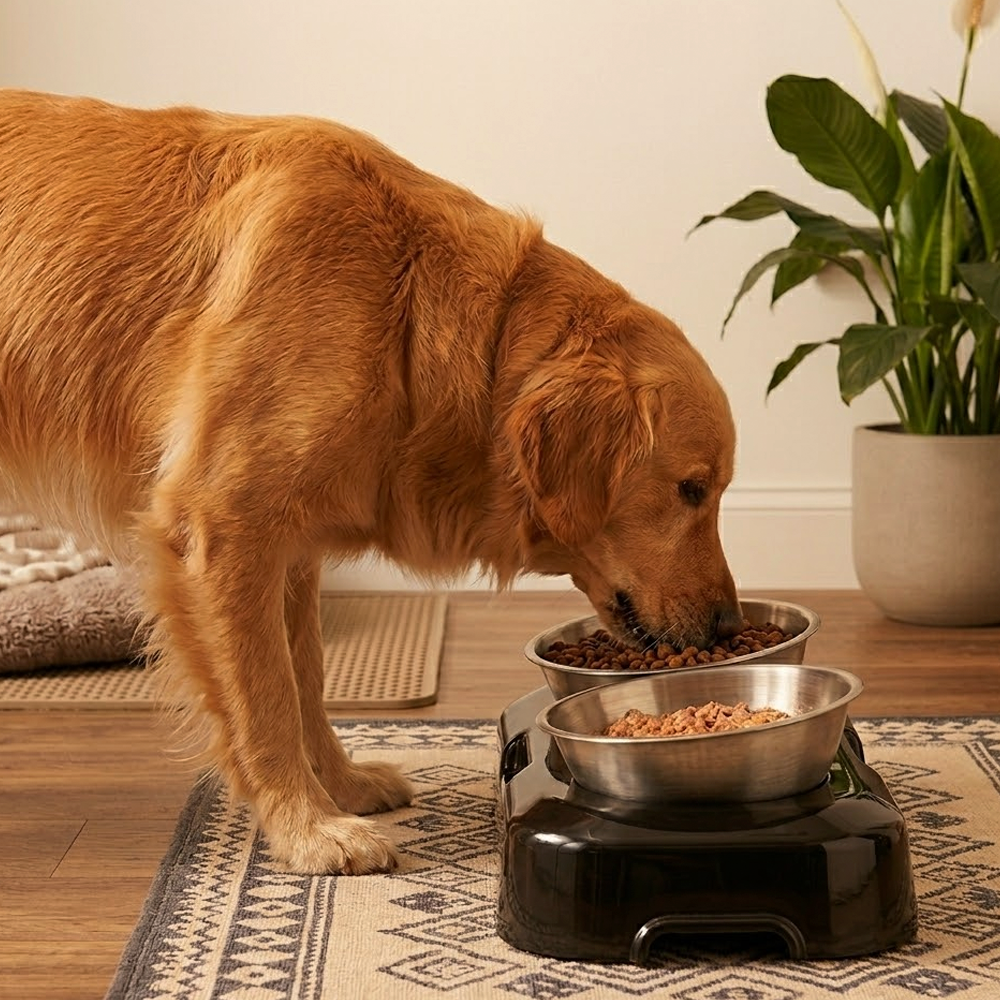 OMEKA Tempat Makan Hewan Peliharaan Kucing Anjing Feeding Double Bowl - ORM10 Gambar produk OMEKA Tempat Makan Hewan Peliharaan Kucing Anjing Feeding Double Bowl - ORM10 - 7