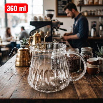 One Two Cups Teko Kopi Coffee Server V60 Drip Pour Over Kaca - XGS-36/60