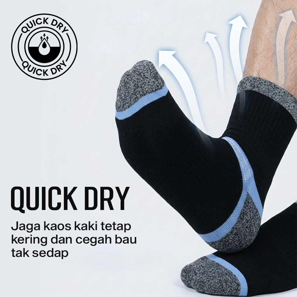 ZTOET Kaos Kaki Pendek Olahraga Quick Dry Breathable Sock Pria 39-45 - WZ173 Gambar produk ZTOET Kaos Kaki Pendek Olahraga Quick Dry Breathable Sock Pria 39-45 - WZ173 - 1