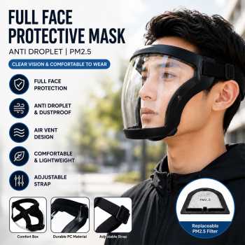 TaffGUARD Masker Full Face Protective Mask Anti Droplet PM2.5 - K-99