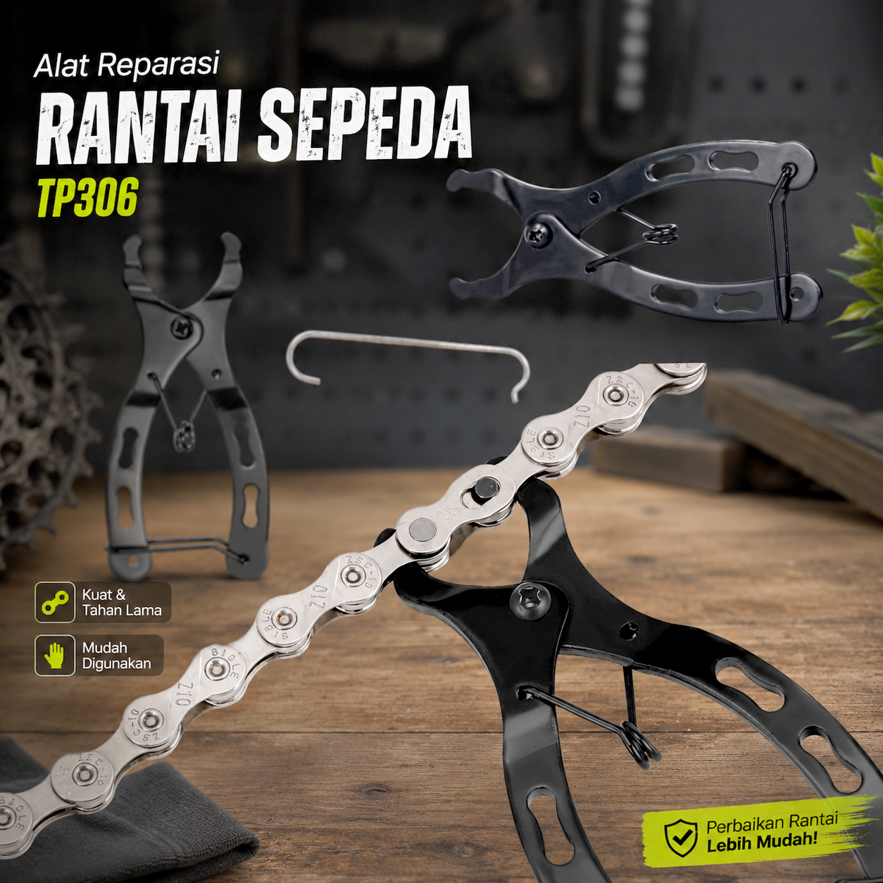 TOOPRE Alat Reparasi Rantai Sepeda Chain Repair Tool Quick Release TP306 Gambar produk TOOPRE Alat Reparasi Rantai Sepeda Chain Repair Tool Quick Release TP306 - Utama