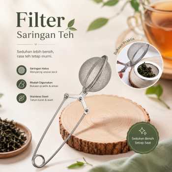 SOPURDY Saringan Teh Bumbu Rempah Stainless Steel Reusable Filter - SP125