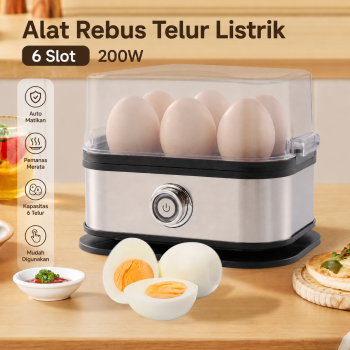 Gambar produk Sonifer Alat Rebus Telur Listrik 6 Slot Mini Egg Cooker 200W - ED305