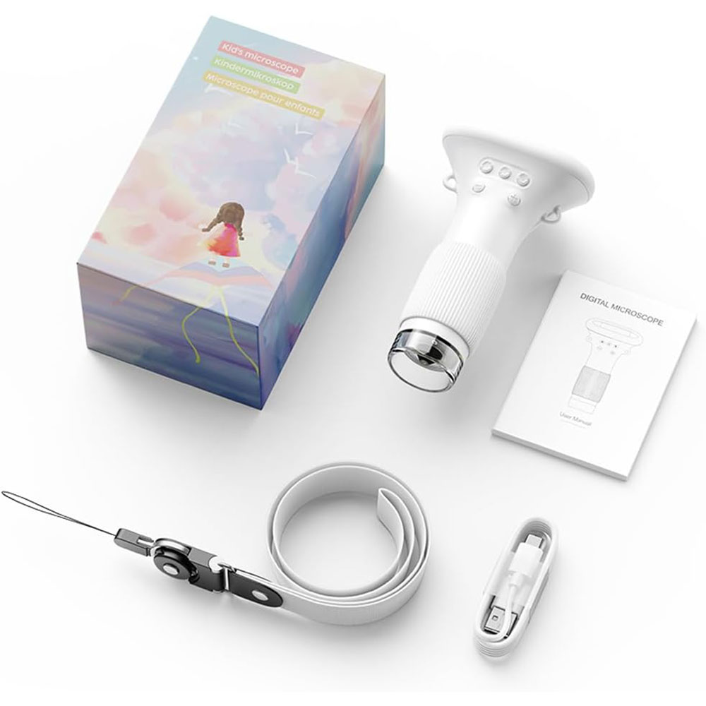 Gowin Mikroskop Digital Mini LED 1000X Magnification 2 Inch 600mAh - 372 Gambar produk Gowin Mikroskop Digital Mini LED 1000X Magnification 2 Inch 600mAh - 372 - Kemasan