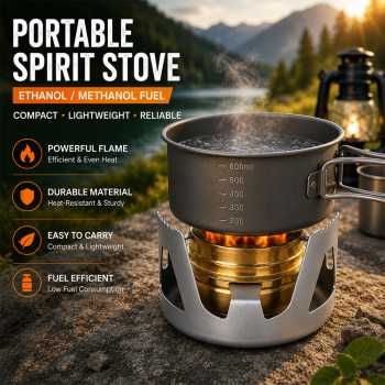 Gambar produk ALOCS Kompor Portable Spiritus Ethanol Methanol Compact Camping Stove - ALK01