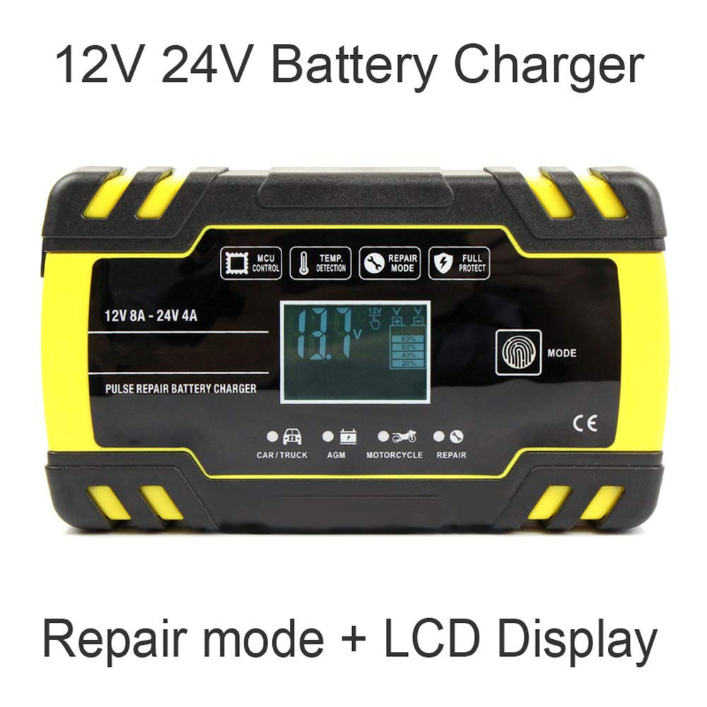 FOXSUR Charger Aki Mobil Motor Intelligent Battery Charger 12/24V 8A - FBC122408D Gambar produk FOXSUR Charger Aki Mobil Motor Intelligent Battery Charger 12/24V 8A - FBC122408D - 6
