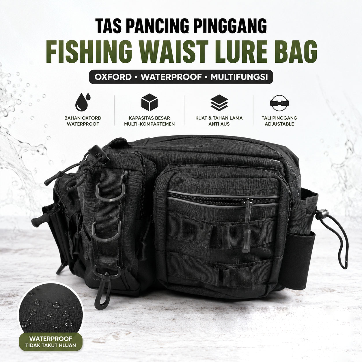FISBAG Tas Pancing Pinggang Multifunction Fishing Waist Bag Oxford - F-38 Gambar produk FISBAG Tas Pancing Pinggang Multifunction Fishing Waist Bag Oxford - F-38 - Utama