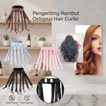 Gambar produk OLOEY Alat Pengeriting Rambut Octopus Hair Curler Headband - WB42