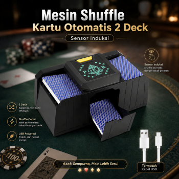 Gambar produk SIL Mesin Kocok Kartu Otomatis 2 Deck Shuffle Machine Bridge UNO Games Sensor Induksi - S-44