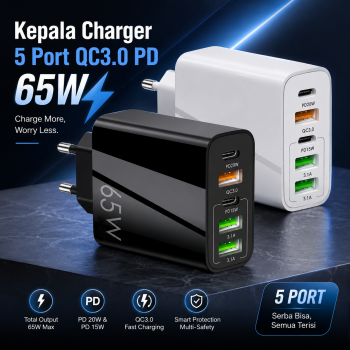 OLAF Kepala Charger Fast Charging QC3.0 PD Multi Port Type C 65W - F002