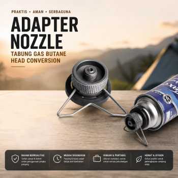 TaffSPORT Adapter Nozzle Tabung Gas Butane Head Conversion - Z10