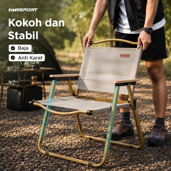 Gambar produk TaffSPORT Kursi Lipat Outdoor Camping Portable Foldable Oxford 600D XL - YH6 - 2