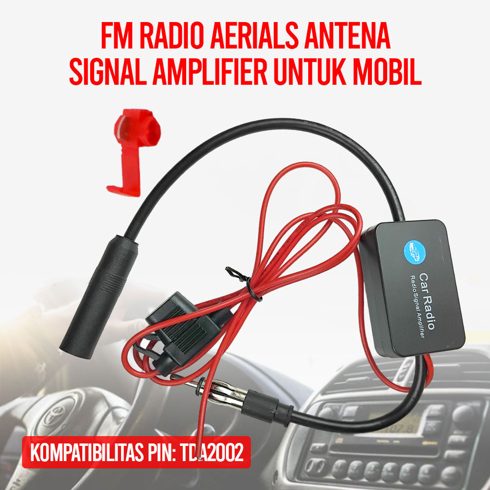 Podofo Antena Penguat Sinyal Radio FM Signal Amplifier untuk Mobil - ANT-208 Gambar produk Podofo Antena Penguat Sinyal Radio FM Signal Amplifier untuk Mobil - ANT-208 - Utama
