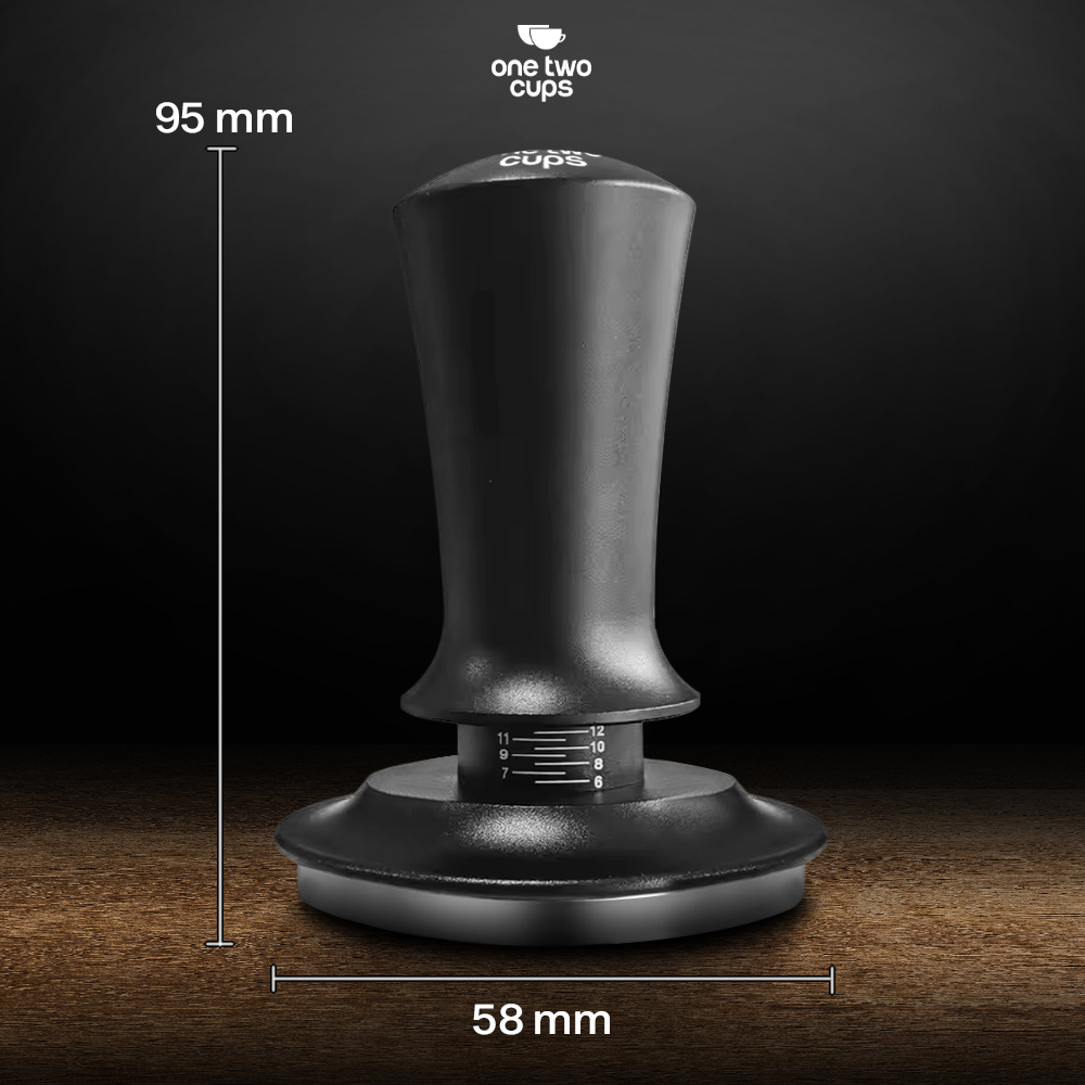 One Two Cups Tamper Kopi Espresso Barista Threaded Base Stainless 304 58mm - JN-24 Gambar produk One Two Cups Tamper Kopi Espresso Barista Threaded Base Stainless 304 58mm - JN-24 - 7