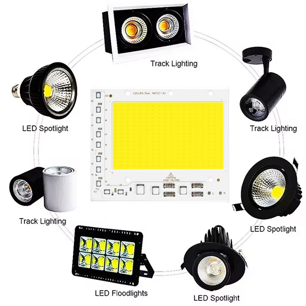 Ovicart LED COB Chip Driver Free 220V 5054 Lamp Board Beads 304 Cool White 6500K 100W - HO15 Gambar produk Ovicart LED COB Chip Driver Free 220V 5054 Lamp Board Beads 304 Cool White 6500K 100W - HO15 - 7