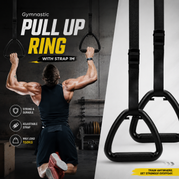 SOTORE Gymnastic Pull Up Ring Non Slip Home Workouts with Strap 1M - SR46