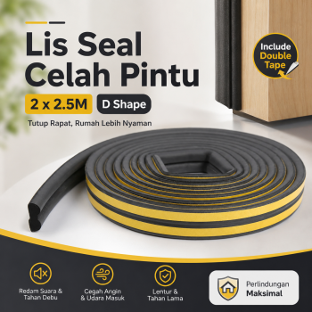 TaffHOME Lis Penutup Celah Pintu Penghalang Debu Door Seal 2x2.5M - ESPV5