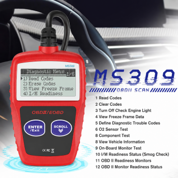 Frogued Alat Scanner Diagnostik Mobil OBD2 Otomotif Car Code Reader - MS309