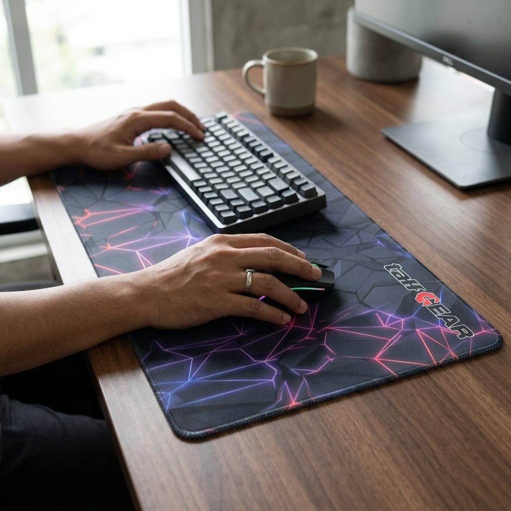 TaffGEAR Mouse Pad Gaming Polygonal Desk Mat Anti Slip 600x300x3mm - LM-990 Gambar produk TaffGEAR Mouse Pad Gaming Polygonal Desk Mat Anti Slip 600x300x3mm - LM-990 - 8