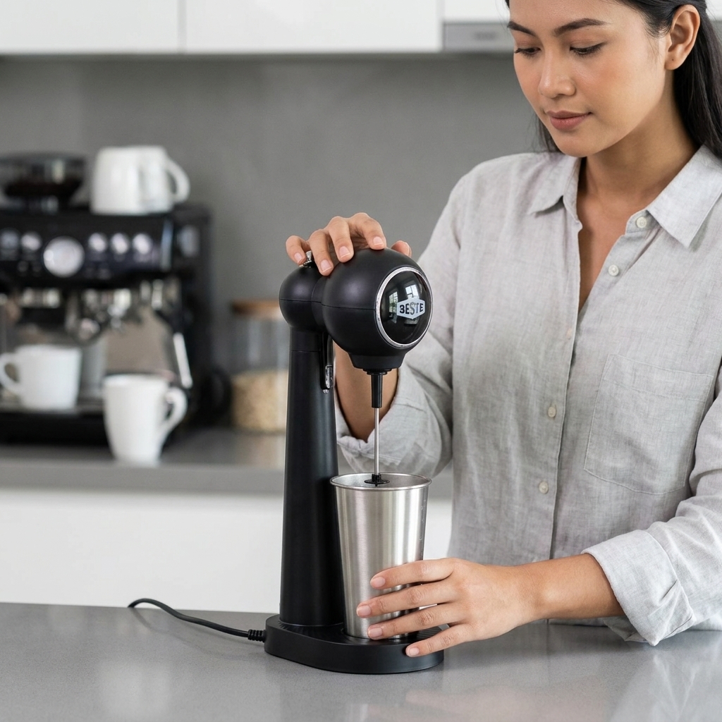 Trieste Mixer Elektrik Pengaduk Minuman Otomatis LCD 100W 500ml - HSM-731 Gambar produk Trieste Mixer Elektrik Pengaduk Minuman Otomatis LCD 100W 500ml - HSM-731 - 4