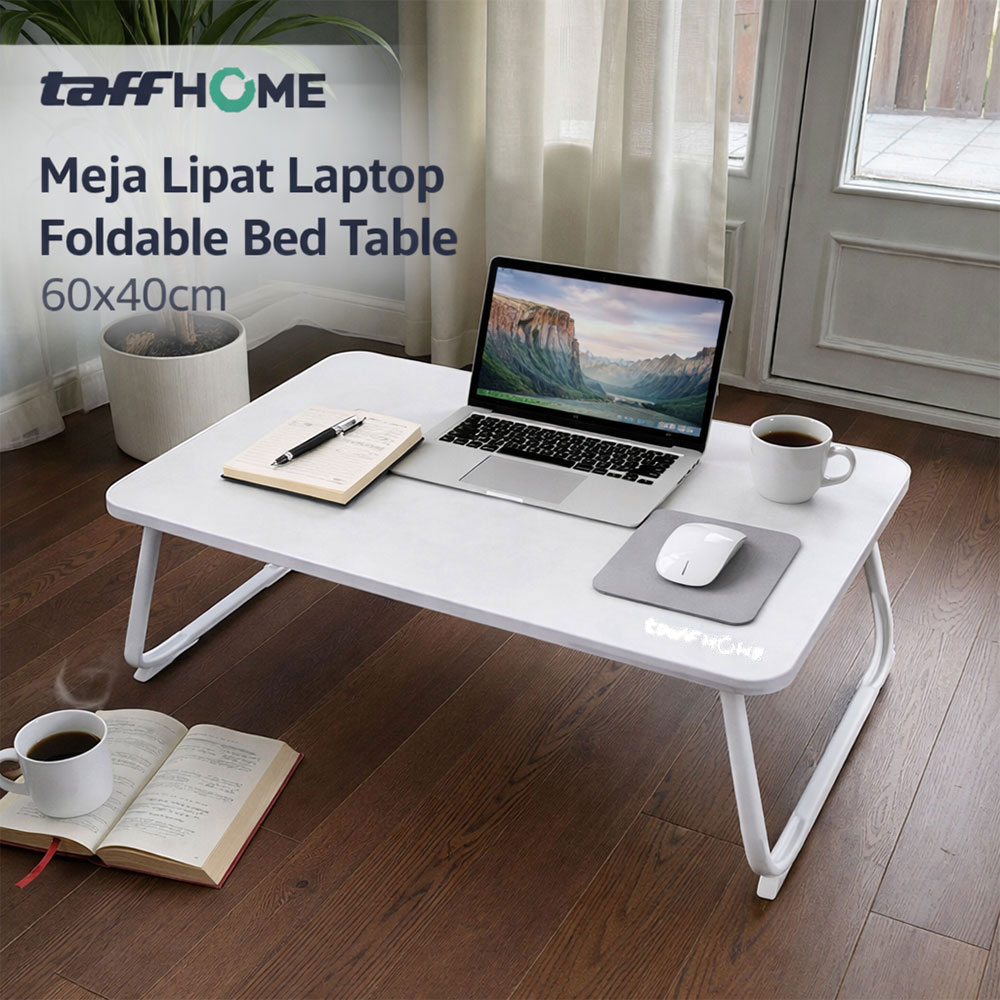 TaffHOME Meja Lipat Laptop Foldable Bed Table 60x40cm - BO67 Gambar produk TaffHOME Meja Lipat Laptop Foldable Bed Table 60x40cm - BO67 - Utama